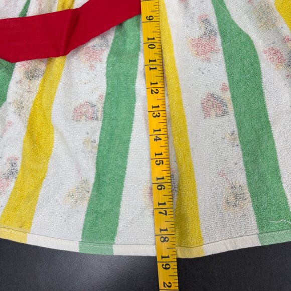 Vintage 1970s Rooster Terrycloth 1/2 Apron Made in Canada One Size Fits Most - Picture 8 of 8